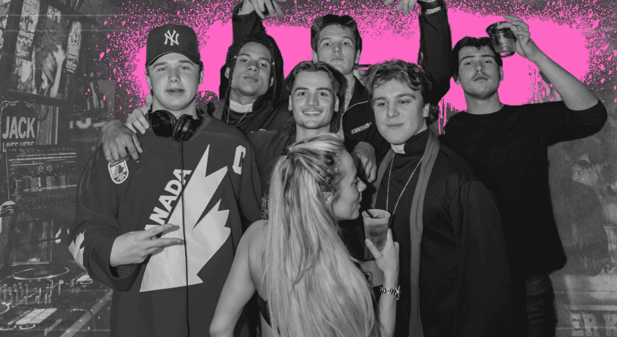 Group of friends celebrating